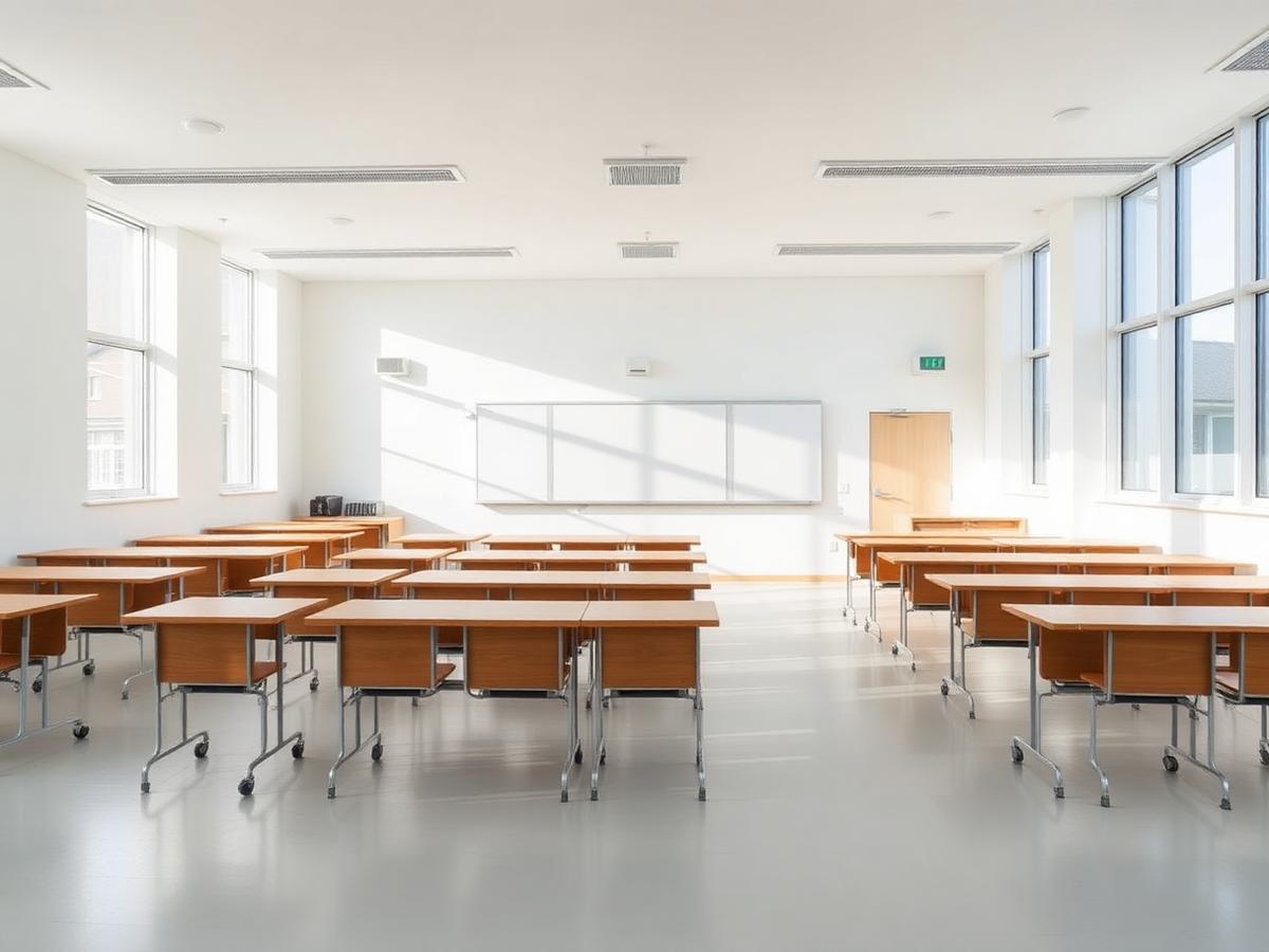 Modern classroom interior